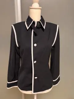 ISSEY MIYAKE スタンドカラーノースリーブシャツ 黒 - メルカリ