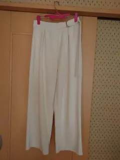 H&M ホワイト ワイドパンツ