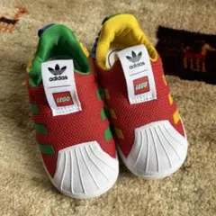 adidas×LEGOコラボ　ベビースニーカー　メッシュ　13cm 赤