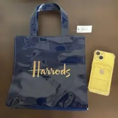 Harrods ネイビー トートバッグ　ロンドンハロッズ購入のサムネイル