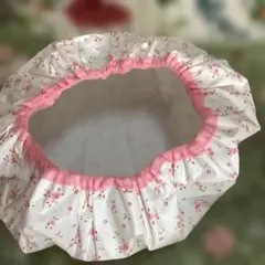 花柄バス用品 ホワイト・ピンク