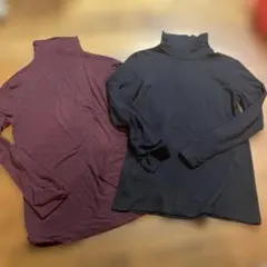 UNIQLO ヒートテック タートルネック 2枚セット Lサイズのサムネイル