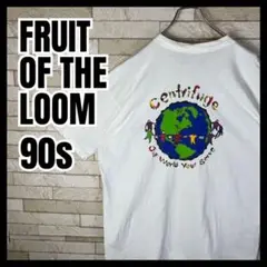 90s FRUIT OF THE LOOM Tシャツ シングルステッチ 地球