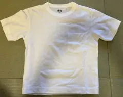 ユニクロホワイト Tシャツ ポケット付き　120サイズ