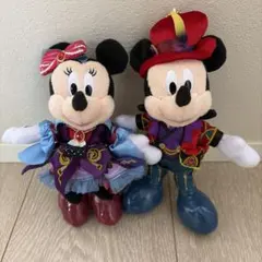 ディズニーグッズ　ハロウィン 2024 ミッキー ミニー ぬいぐるみセット