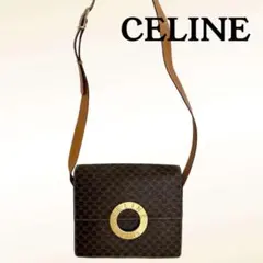 CELINE セリーヌ サークルロゴ マカダム ショルダーバッグ ヴィンテージのサムネイル