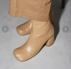 TODAYFUL Square Short Boots ベージュ 37のサムネイル