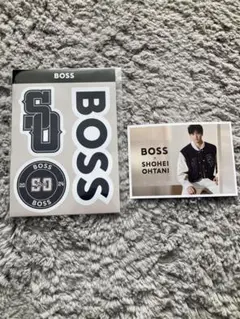 大谷翔平選手　ノベルティ（ポストカード、BOSSステッカー）