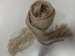 【中古】レディース　マフラー　ストール　ゴールド