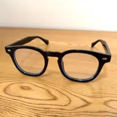 ウェリントン 伊達メガネ ブラック 黒 ボストン クリアレンズ アメカジ