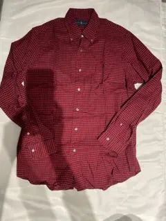 ラルフローレン ギンガムチェック シャツ 赤黒 CLASSIC FIT 新品同様