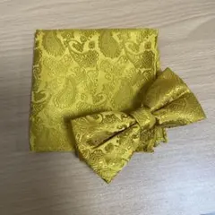 蝶ネクタイ　イエロー　黄色　結婚式　フォトウェディング