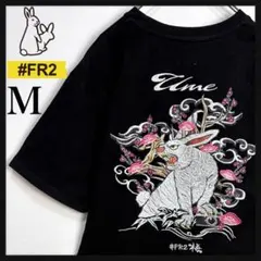 【美品】FR2 梅★ビッグラビット刺繍Tシャツ 刺繍ロゴ ブラック 希少デザインのサムネイル