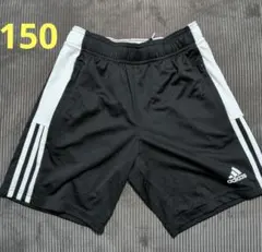 【adidas】 150サイズ 3本ライン ハーフパンツ 黒