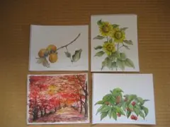 原画　色々な水彩画（その７）４点