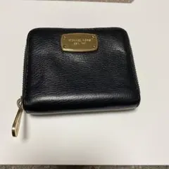 MICHAEL KORS ブラック レザー 二つ折り財布