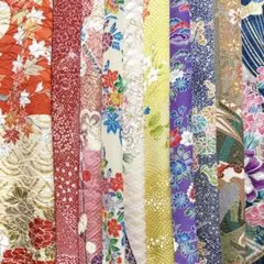 kja3896綺麗な着物はぎれ10枚セット 正絹 生地 古布 japanbela