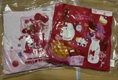 ハローキティ50thスクエアクッション2個セット