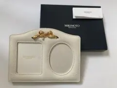 新品　MIKIMOTO レザーフォトフレーム　リボンパール　未使用品のサムネイル