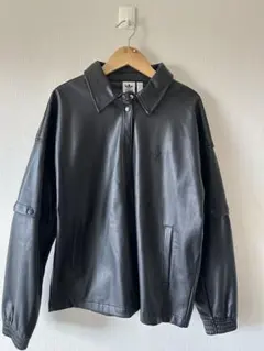 adidas フェイクレザージャケット Mサイズ相当