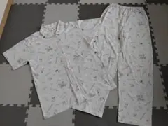 160リラックマ自転車総柄♪半袖長ズボンパジャマのサムネイル