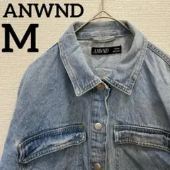 希少✨️ANWND【M】オーバーサイズ デニムジャケット ライトブルー Gジャン