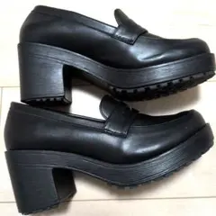 Zipper 厚底ヒールローファー23.5cmのサムネイル