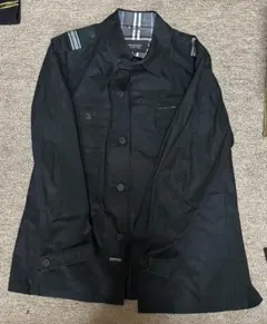 バーバリーブラックレーベル ミリタリージャケット ノバチェック 黒 M