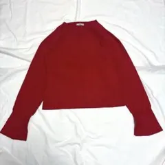 00s mysticミスティック 赤 ニット トップス 長袖 シンプル Fサイズ