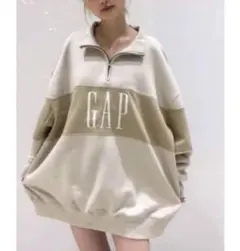 GAP ハーフジップ オーバーサイズ スウェット