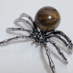 SAAD サード　蜘蛛（スパイダー）ペンダントトップ天然石（ブルータイガーアイ） d44/天然石◇蜘蛛 タイガーアイ ペンダントトップ 1個 - メルカリ