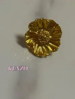 KENZO ケンゾー ゴールド フラワー ブローチ 約3cm