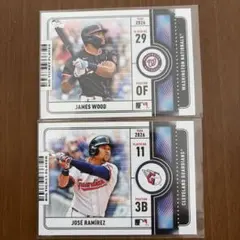 2026 topps series1 チケット風インサート MLBカード2枚