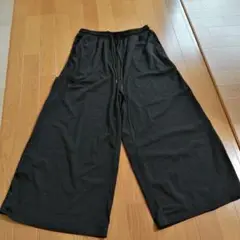 黒ガウチョパンツ　L　ウエストゴム