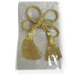 【未使用】髪飾り 和装小物 タッセル付き二重蝶々 ゴールド