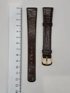 ペガサスユニバースリザード腕時計用ベルトダークブラウン金色尾錠18ミリ寸長のサムネイル
