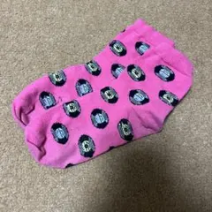 くつ下 レコード柄 ピンク