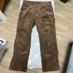 ブラウン コーデュロイ ワークパンツ