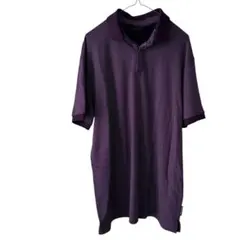 【極上素材/XXL】エンポリオアルマーニ 高級　ポロシャツ 紫 2XLのサムネイル