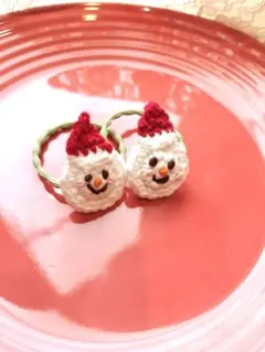 お値下げ中!　冬季限定✳雪だるま ヘアゴム 2個セット