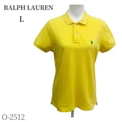 【人気】　ラルフローレン　スキニーポロ　半袖ポロシャツ　刺繍　イエロー　Lサイズ