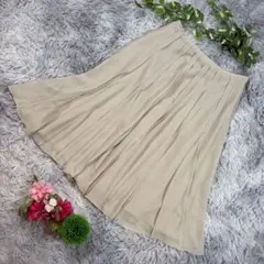 ✨GEORGES RECH✨サイズ38(Ｍ) ベージュ フレアスカート ひざ丈
