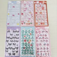 サンリオ ボンボンドロップシール 6枚クロミ　シナモロール　マイメロ　キティ
