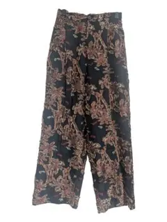 【極美品】MAISONSPECIAL フラワージャガードパンツ L ブラックのサムネイル