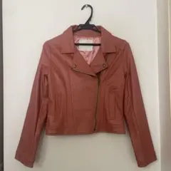 CECIL McBEE ピンク ライダースジャケット Mのサムネイル