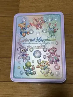 ダッフィー＆フレンズ20周年カラフルハピネスクッキー缶:空き缶