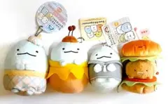 すみっコぐらし　ぬいぐるみマスコット・てのりぬいぐるみ4点セット