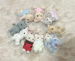 シルバニア 赤ちゃんまとめ売り 9体 うさぎ クマ ねこ ネズミ