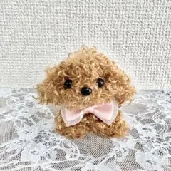 ♡モールドールの犬♡ ブラウン 茶 ぬいぐるみ 置物 ハンドメイド トイプードルのサムネイル