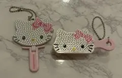 サンリオ　ミニブラシ　ミニミラー　チャーム　キラデコ　チャーミーキティー